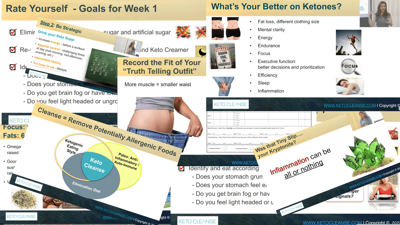 Screenshots from Keto Cleanse Classes